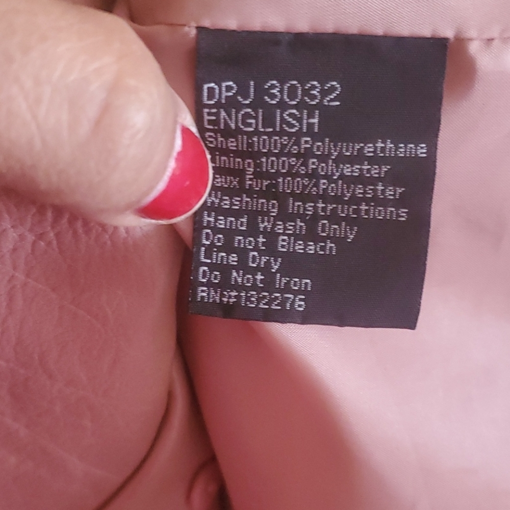 Imitación leather jacket soft pink/ blush